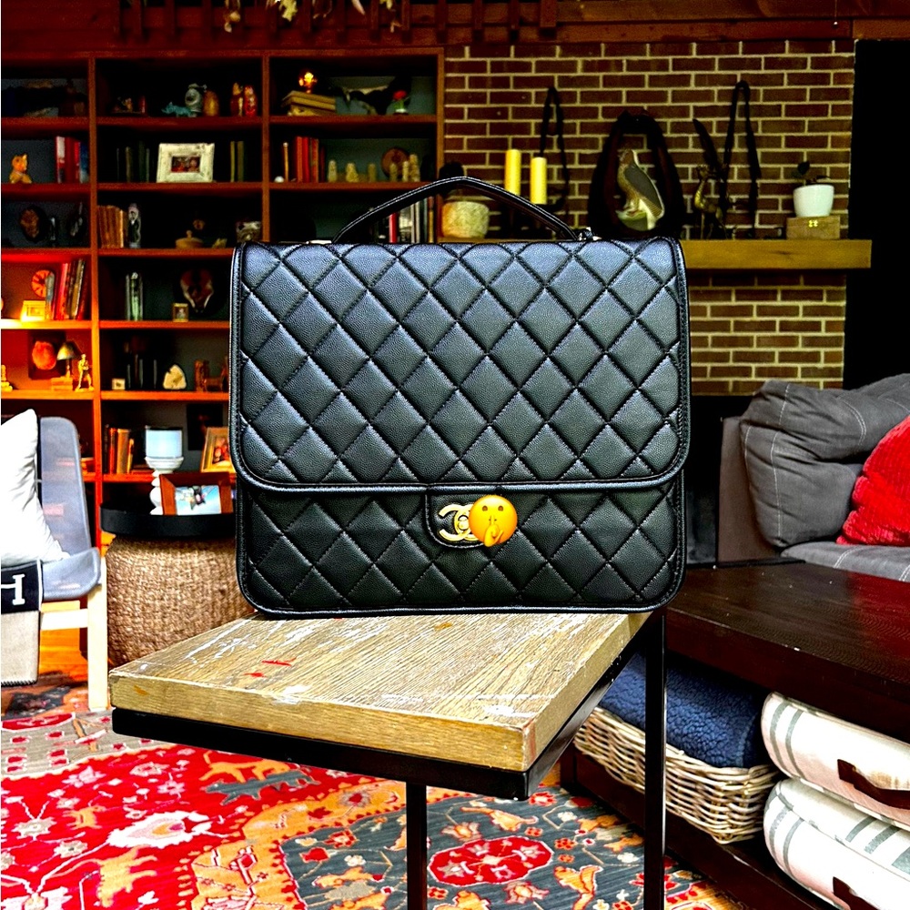 Black Quilted Luxury Leather Backpack